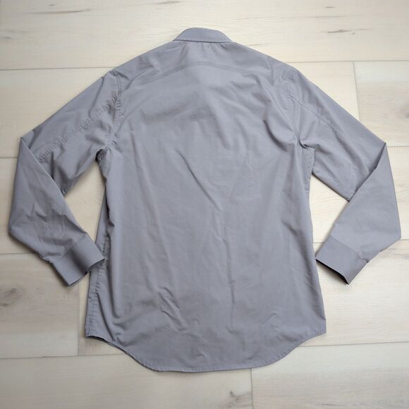 Ministry of Supply Shirt Mens M Gemini Long Sleeve Button Down Gray Vented - Picture 5 of 13